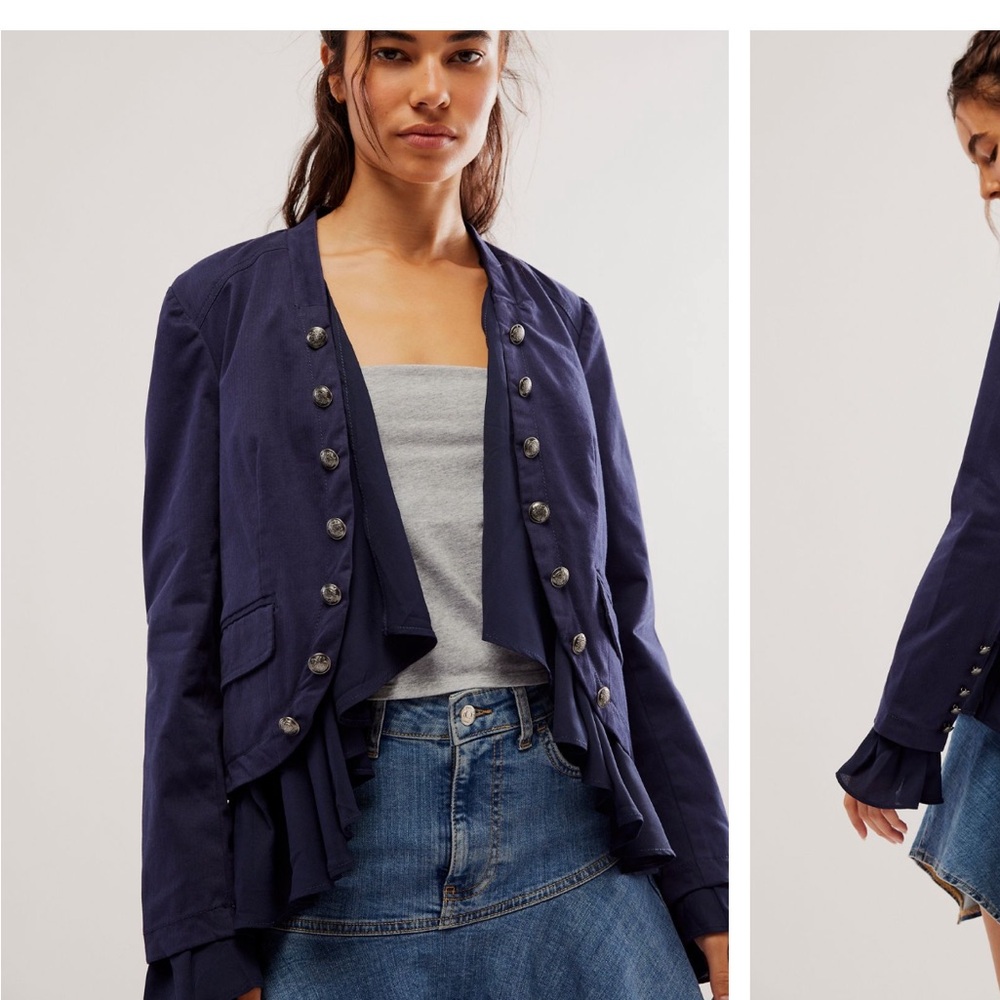 Like new Free People Ruffles Romance jacket - Picture 2 of 6